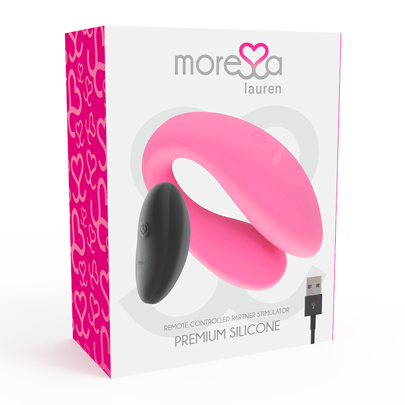 Lauren Remote-Control Couples Stimulator, Dual Motors, Waterproof MORESSA