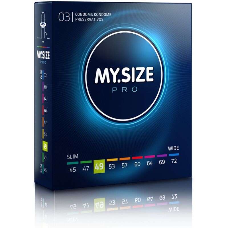 Ultra-thin Condoms 49 mm - 3 Units - MY SIZE PRO