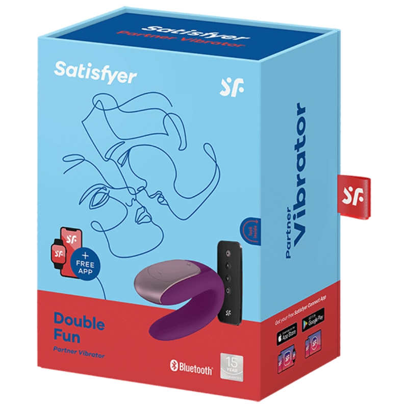 Double Fun App-Controlled Couples Vibrator | Purple - Satisfyer
