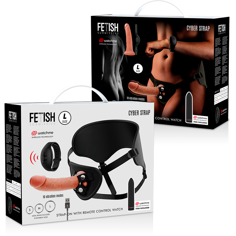 Remote-control dual-density strap-on | 22.5 cm × 4.8 cm | FETISH SUBMISSIVE