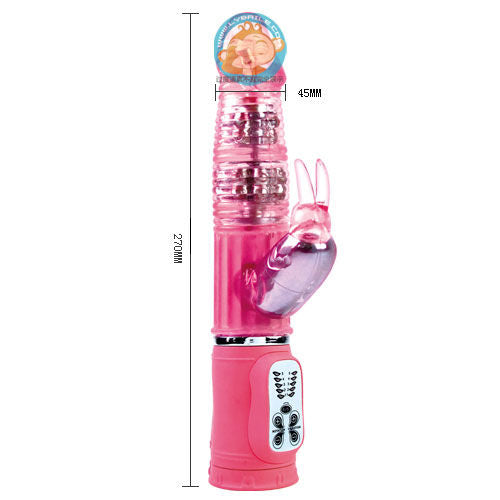 Passion Rock Bunny Rotator Vibrator Pink | 27 cm x 4.5 cm | BAILE