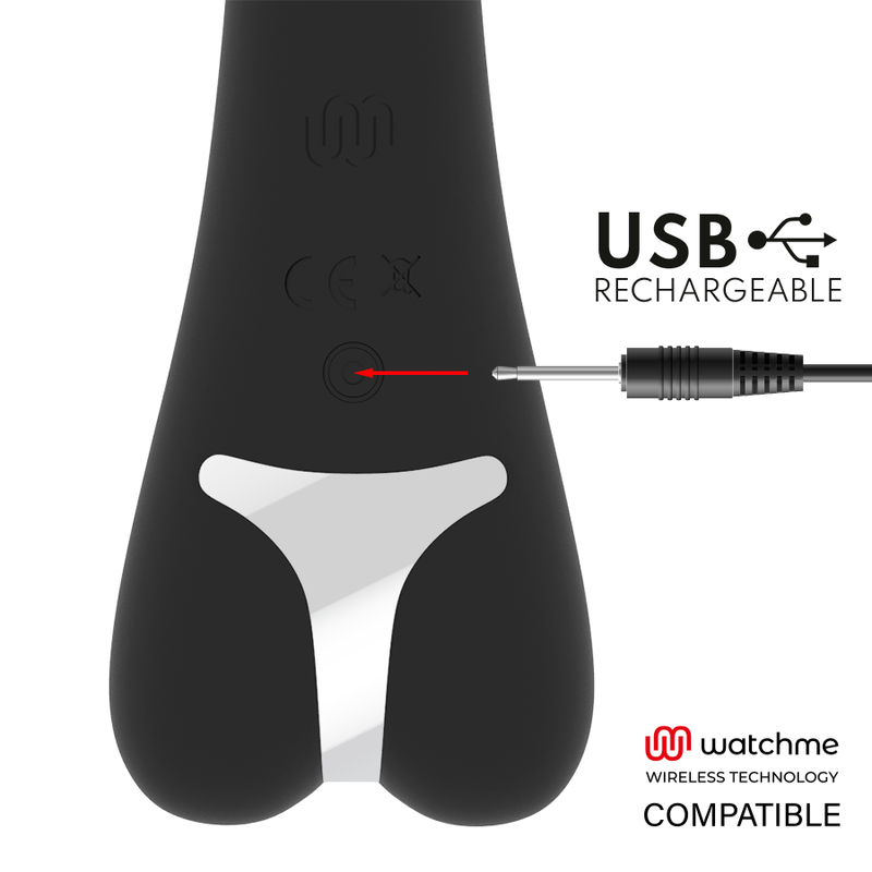 Ryan Vibrator Black | Watchme Compatible | 22.0 cm x 5.0 cm | BRILLY GLAM