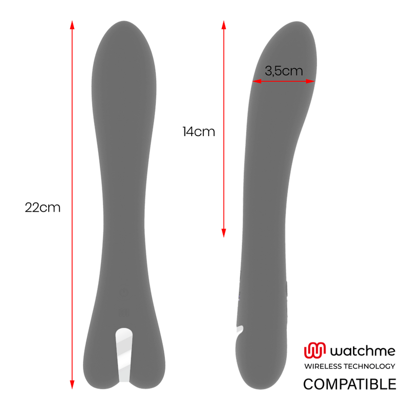Ryan Vibrator Black | Watchme Compatible | 22.0 cm x 5.0 cm | BRILLY GLAM