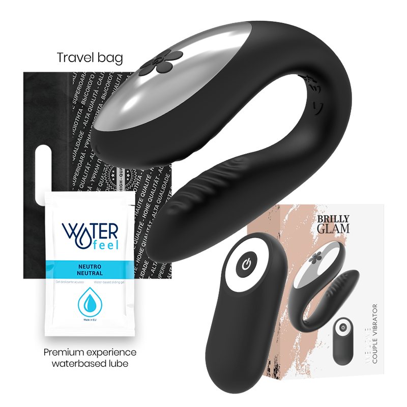 Couples Vibrator with Remote Black – Dual-Motor Wearable – Brilly Glam We Love