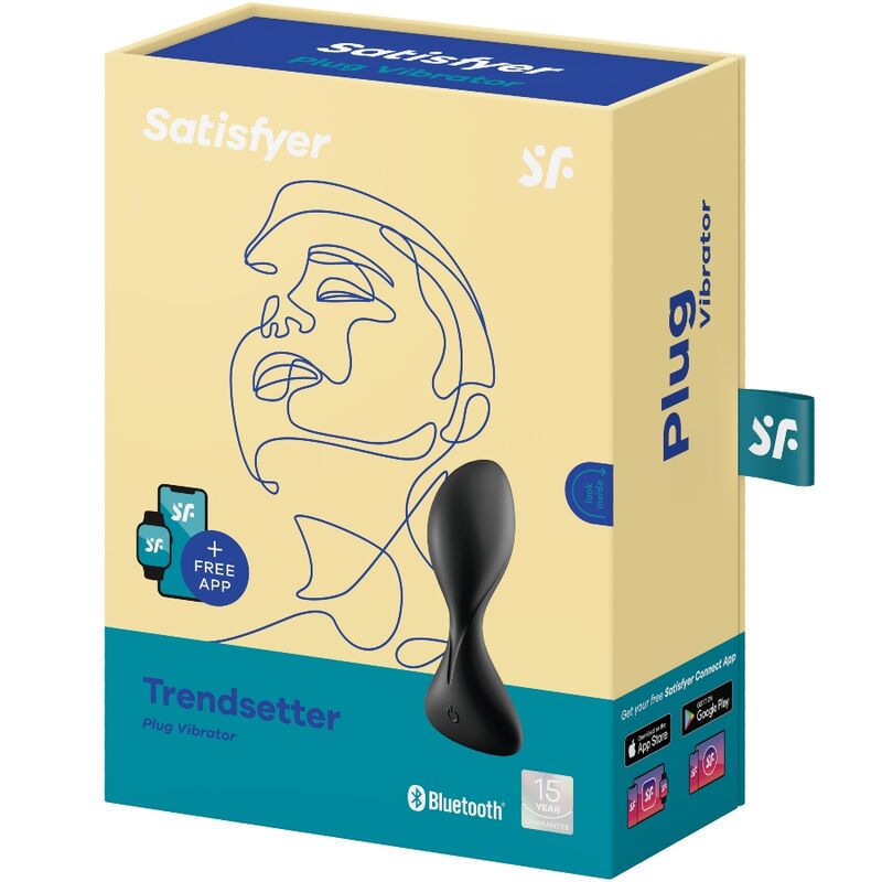 SATISFYER - TRENDSETTER VIBRATING PLUG APP GREEN