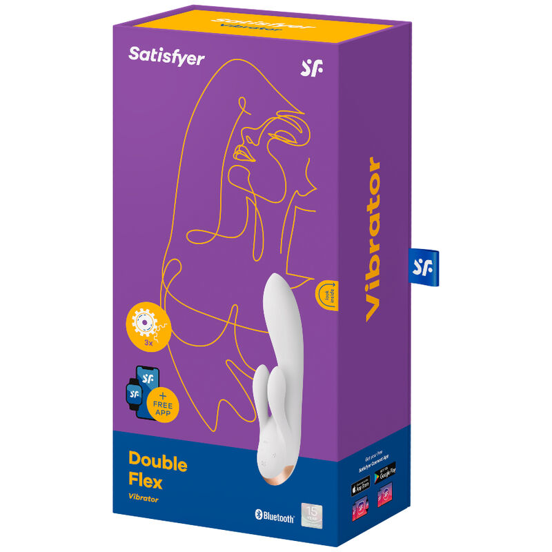 SATISFYER - DOUBLE FLEX VIBRATOR APP BLACK