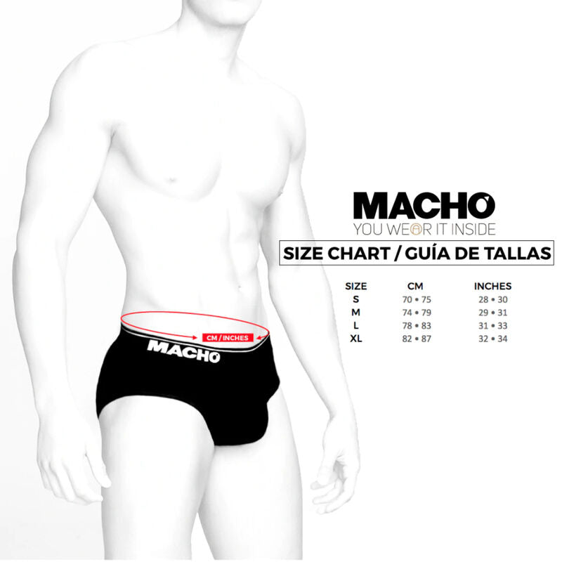 MACHO - MS24R BRIEF UNDERPANTS DARK RED XL