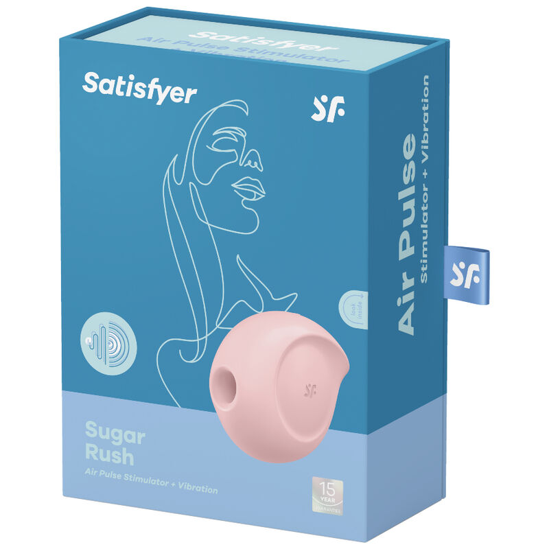 SATISFYER - SUGAR RUSH AIR PULSE STIMULATOR & VIBRATOR BLUE