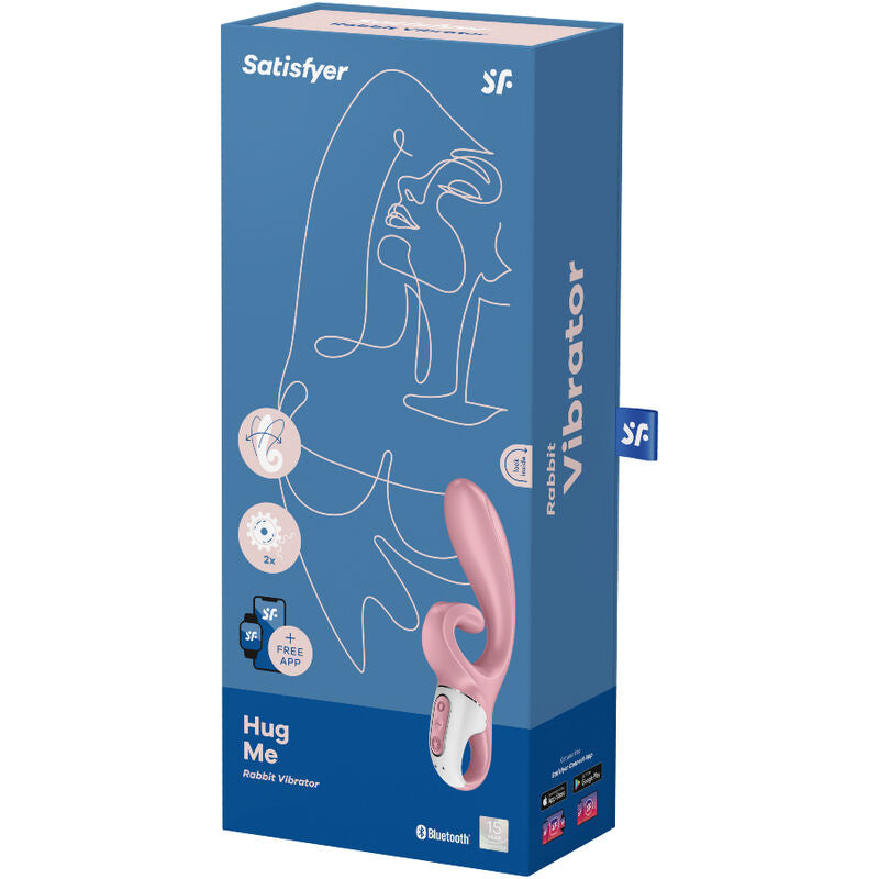 SATISFYER - HUG ME RABBIT VIBRATOR APP BLUE