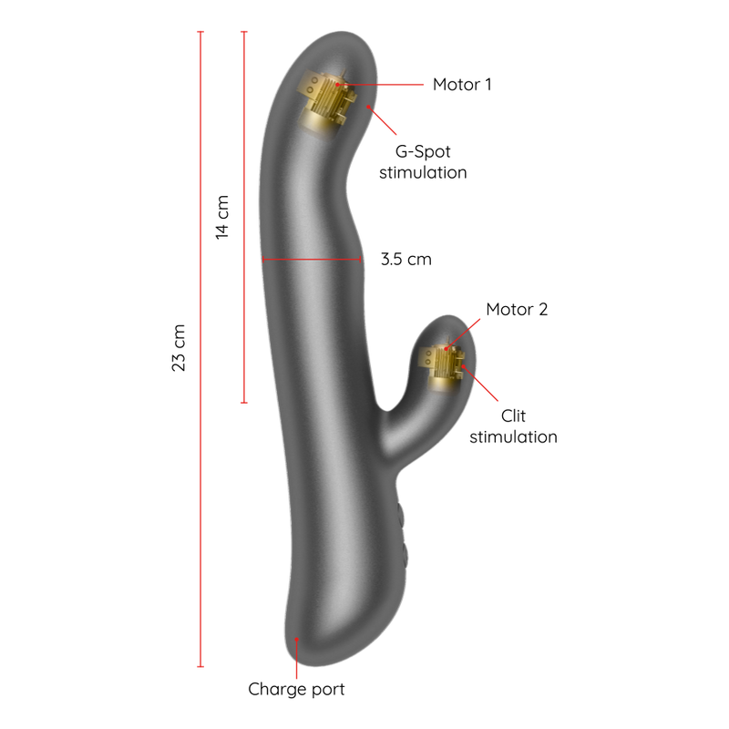 Oslo Vibration & Rotation Rabbit – App-Controlled – ONINDER