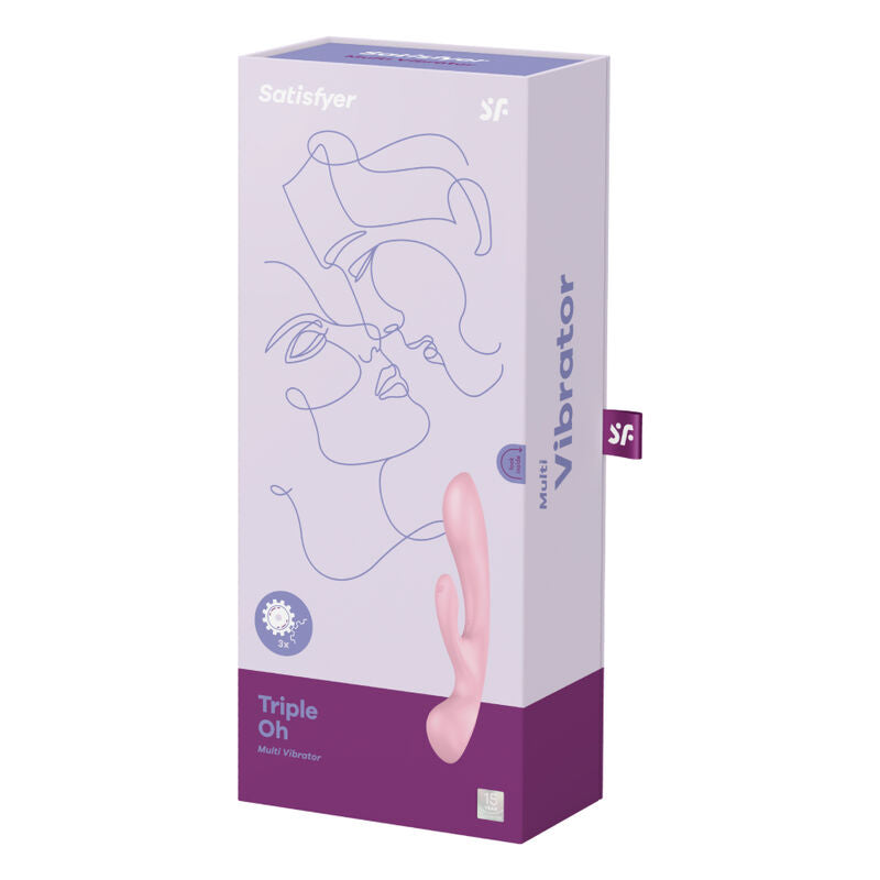SATISFYER - TRIPLE OH HYBRID VIBRATION BLUE