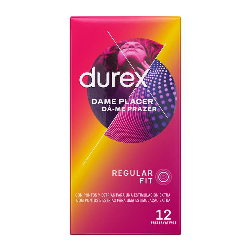 DUREX Dame Placer Condoms – 12 Units, Textured