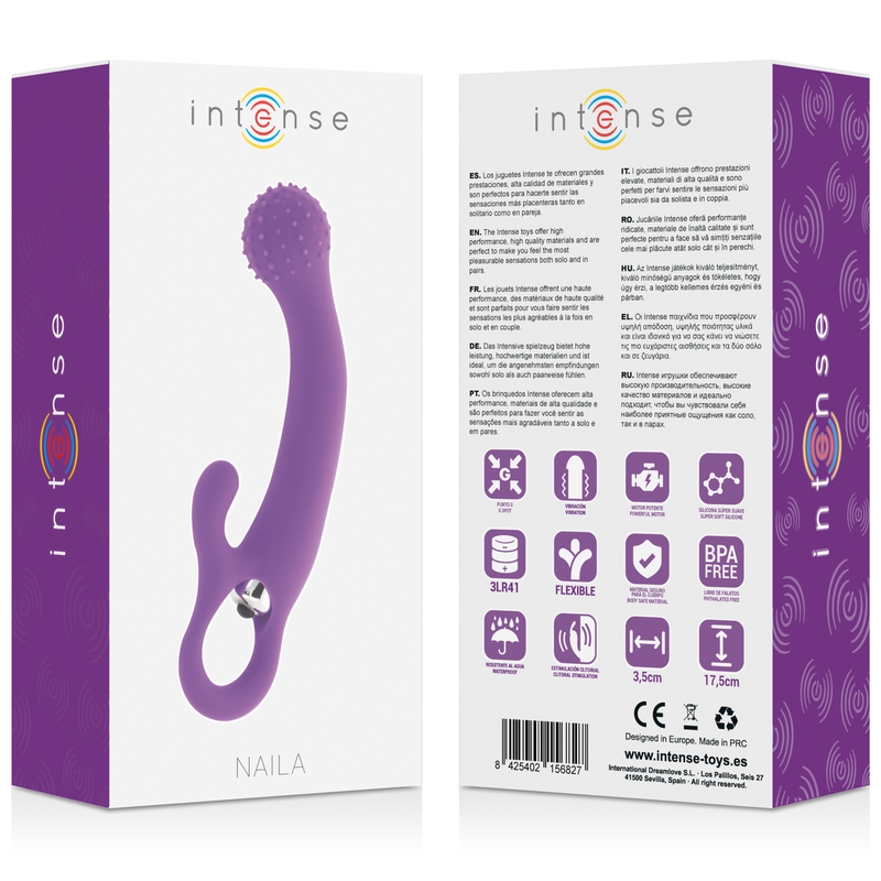 Naila Silicone G-Spot Vibrator Lilac 17.5 cm – INTENSE