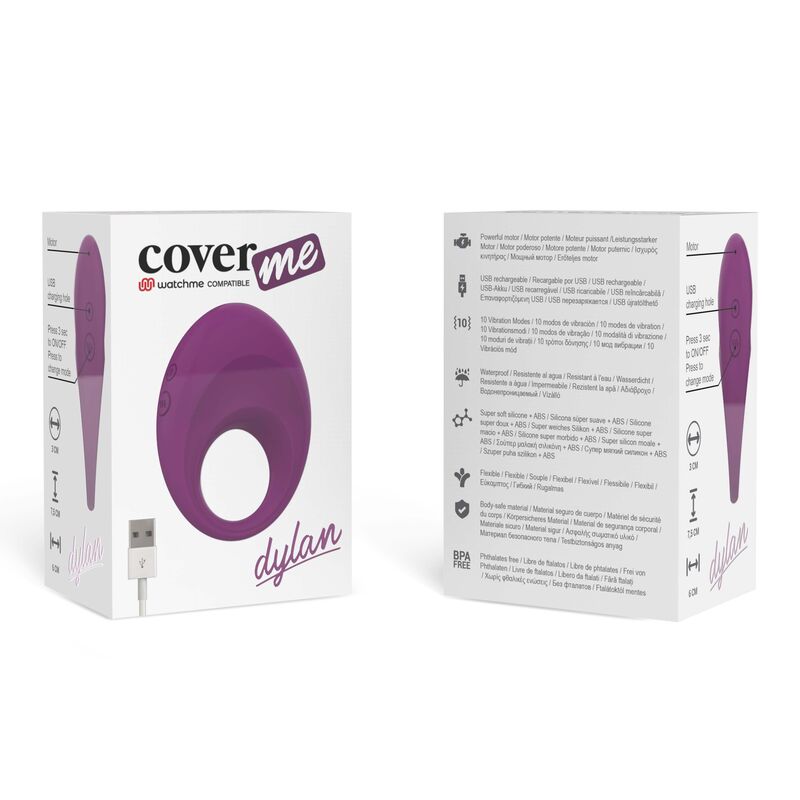 Dylan Rechargeable Vibrating Ring – Watchme Compatible – COVERME