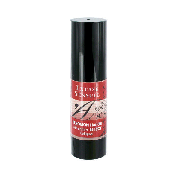 Heating Effect Massage Oil with Pheromones, Lollipop | 30 ml | EXTASE SENSUAL
