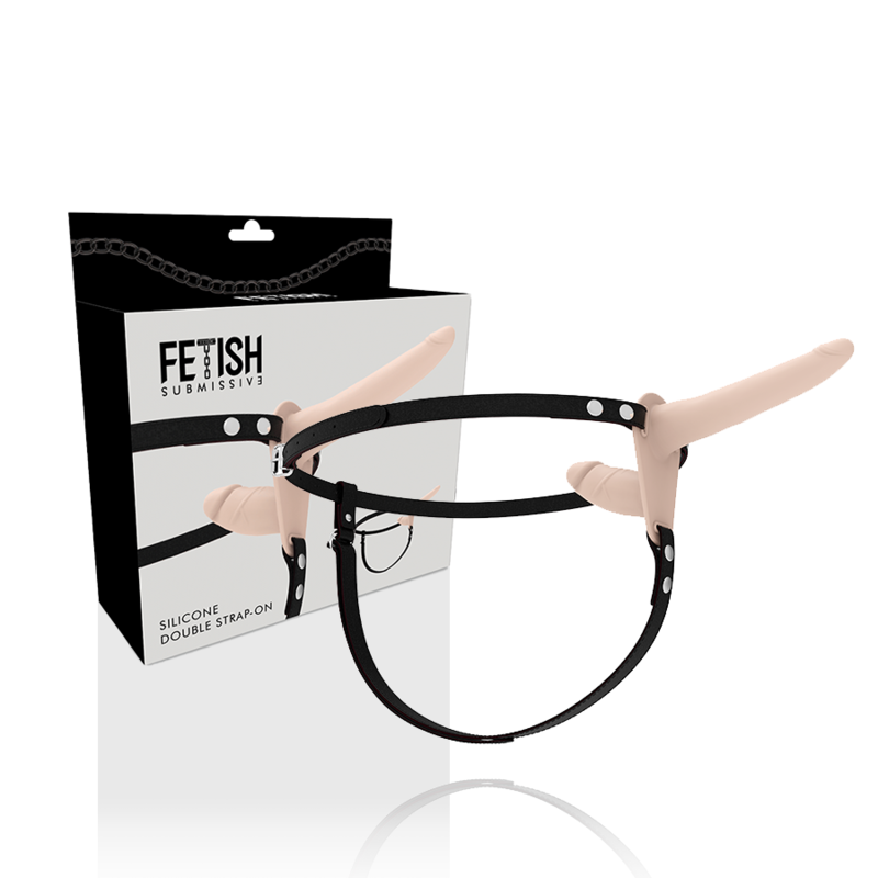 Double Penetration Strap-On Harness | 15.0 cm + 8.0 cm | Fetish Submissive
