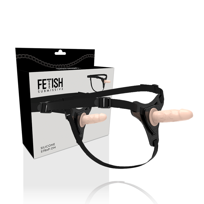 Harness + Realistic Silicone Dildo 12.5 cm | Elastic Belt, One Size – Fetish Submissive