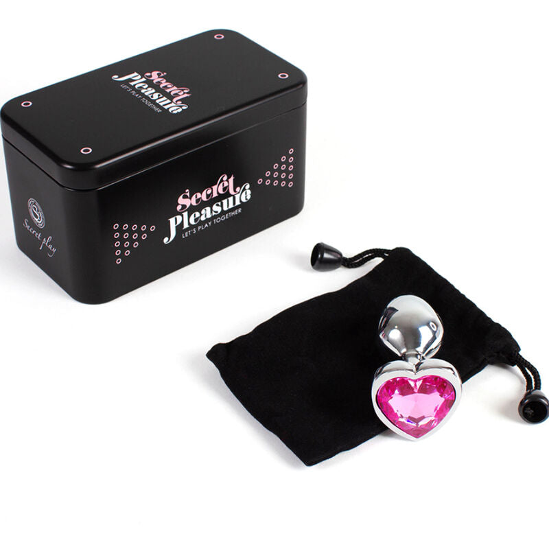 Ultra-Smooth Aluminum Butt Plug with Heart Base | 7 cm × 2.8 cm | SECRETPLAY
