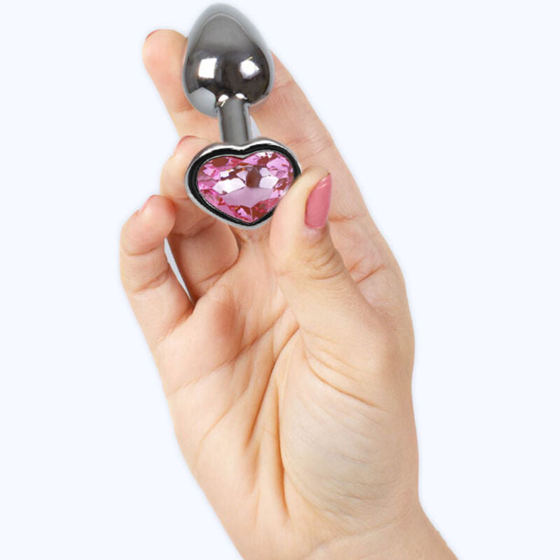 Ultra-Smooth Aluminum Butt Plug with Heart Base | 7 cm × 2.8 cm | SECRETPLAY