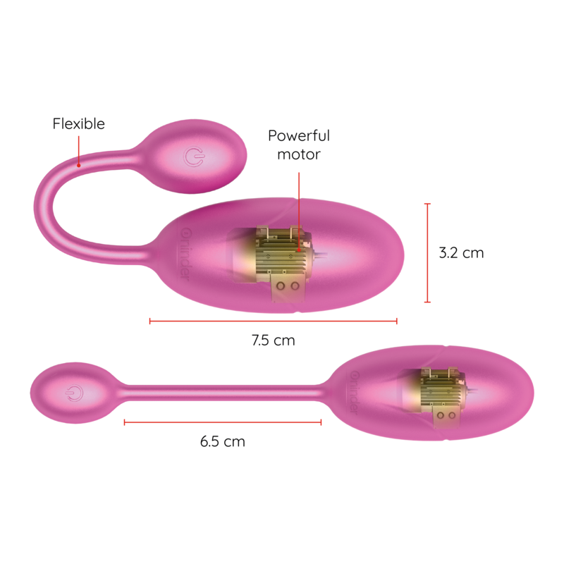 App-Controlled Vibrating Egg | 7.5 cm x 3.2 cm | ONINDER TOKYO