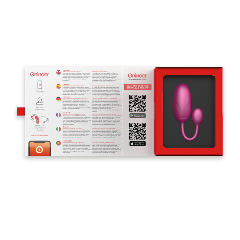App-Controlled Vibrating Egg | 7.5 cm x 3.2 cm | ONINDER TOKYO