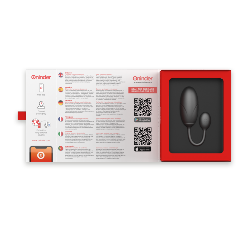 App-Controlled Vibrating Egg | 7.5 cm x 3.2 cm | ONINDER TOKYO