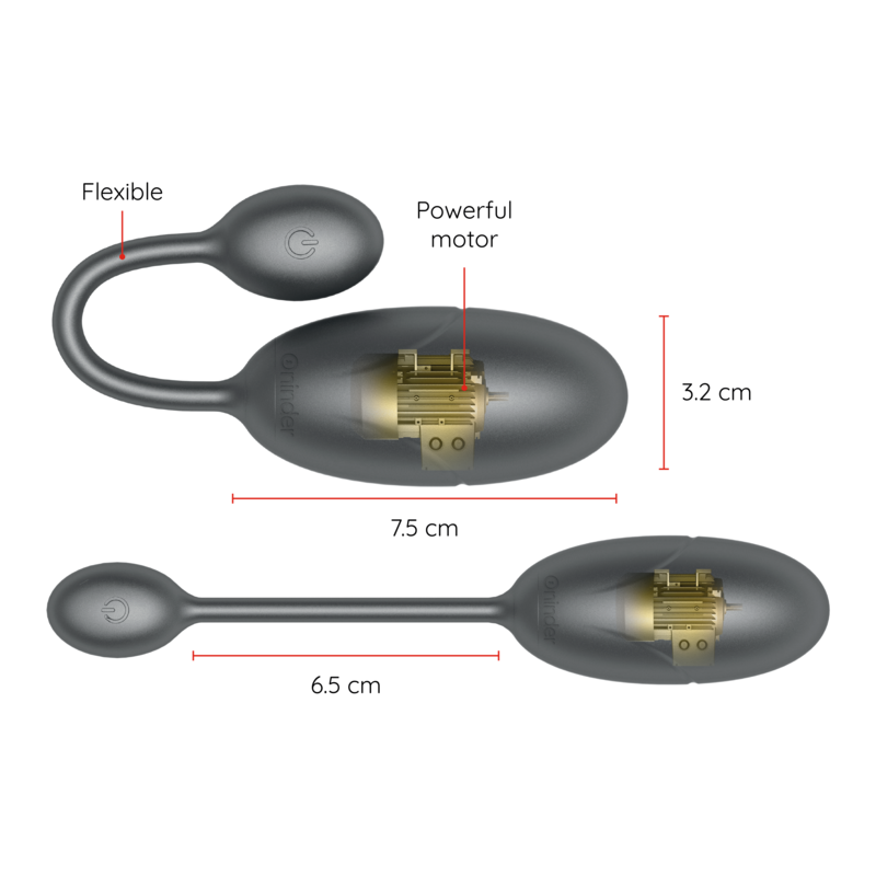 App-Controlled Vibrating Egg | 7.5 cm x 3.2 cm | ONINDER TOKYO