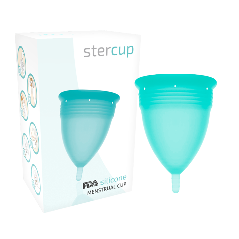 FDA Silicone Menstrual Cup Aquamarine – Size L (24 ml) | STERCUP