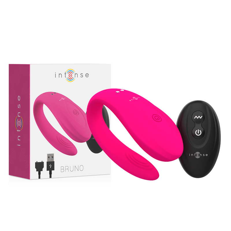 Bruno Partner Double Pleasure Couples Vibrator - Pink - INTENSE