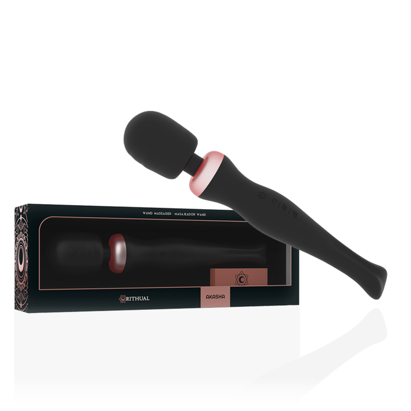 Akasha Wand 2.0 – Powerful Rechargeable Massager – Black – Rithual