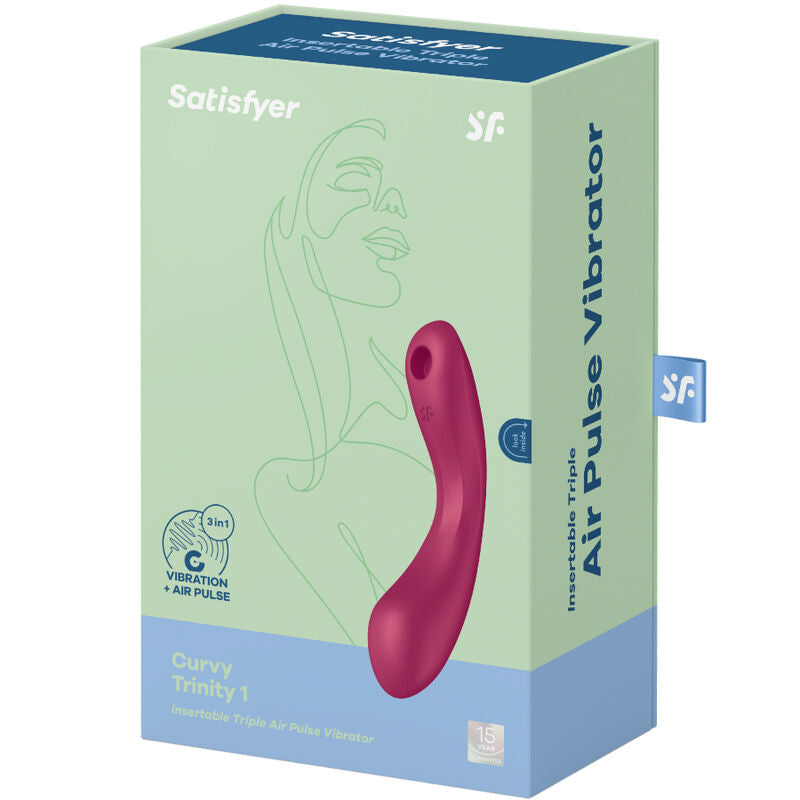 SATISFYER - CURVE TRINITY 1 AIR PULSE VIBRATION GREY