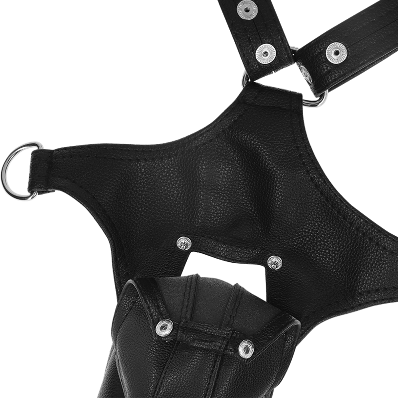 FETISH SUBMISSIVE ATTITUDE - MENS V-SHAPED ECO-LEATHER HARNESS