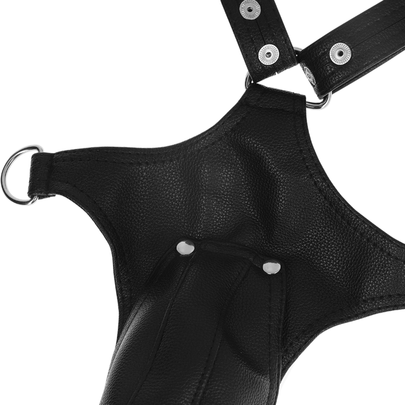 FETISH SUBMISSIVE ATTITUDE - MENS ECO-LEATHER JOCK STRAP HARNESS