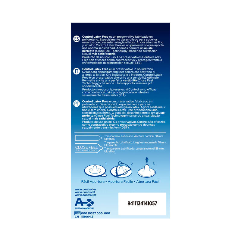 CONTROL Latex-Free Polyurethane Condoms – 5 Units