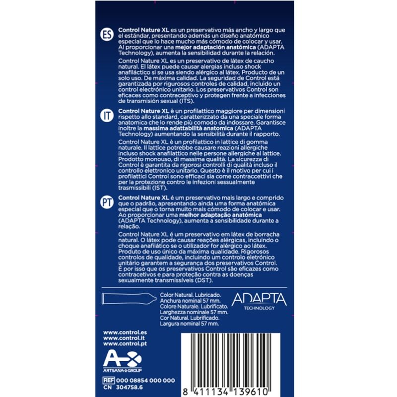 CONTROL Adapta Nature XL Condoms | 12 Units