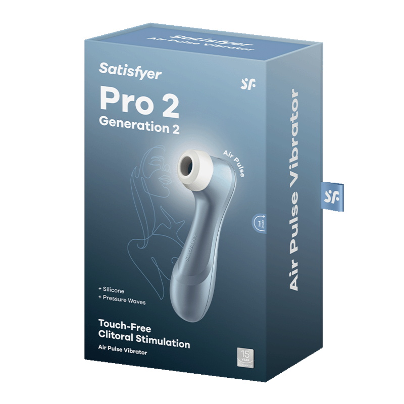 Pro 2 Air-Pulse Clitoral Stimulator Blue – SATISFYER