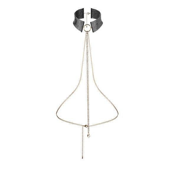 Désir Métallique Black Metal Mesh Choker & Chain Belt | BIJOUX