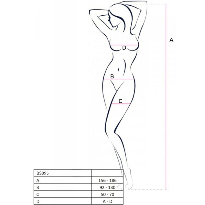 PASSION - BS095 WHITE BODYSTOCKING ONE SIZE