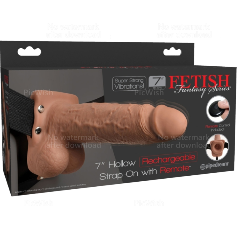 Rechargeable hollow strap-on with balls | 17.8 cm × 5.3 cm | FETISH FANTASY SERIES