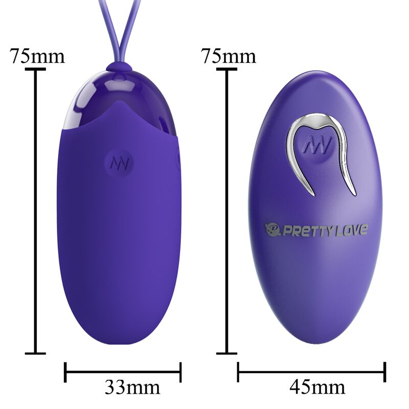 Violet remote-control vibrating egg, 12 modes | PRETTY LOVE