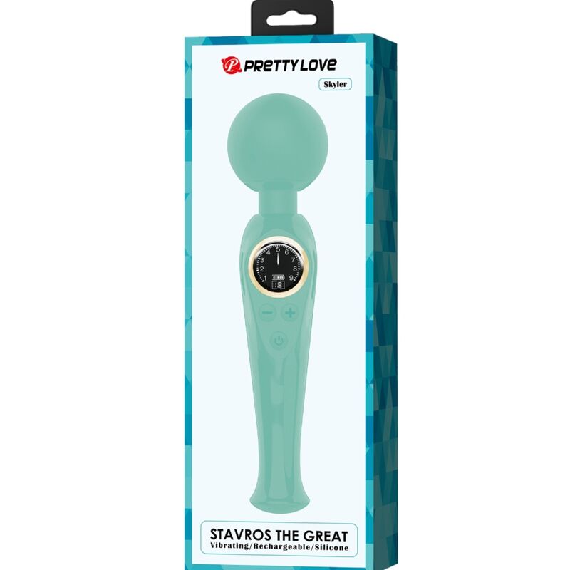 Skyler Wand Vibrator Green | 10 Modes × 9 Speeds | Pretty Love