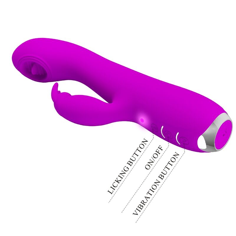 PRETTY LOVE - RACHEL RECHARGEABLE VIBRATOR WITH STIMULATING WAVES PURPLE