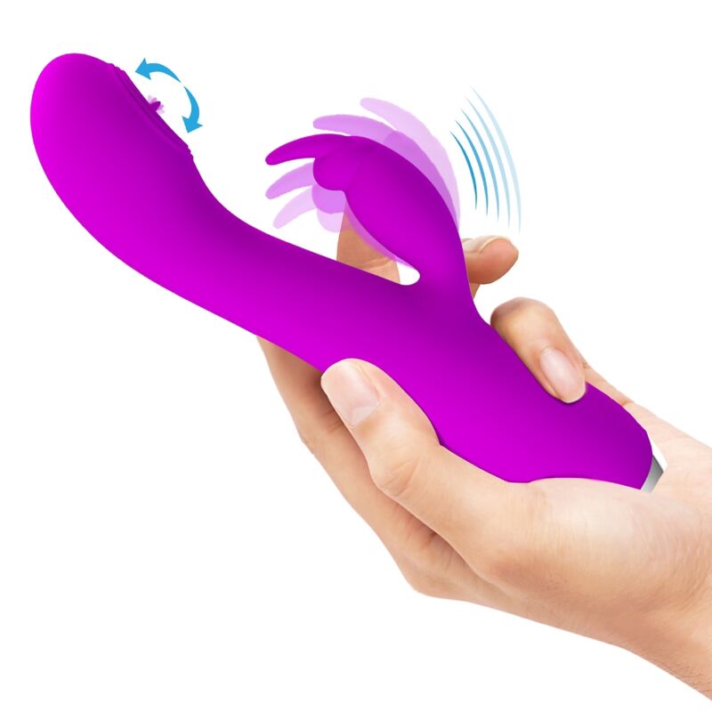 PRETTY LOVE - RACHEL RECHARGEABLE VIBRATOR WITH STIMULATING WAVES PURPLE