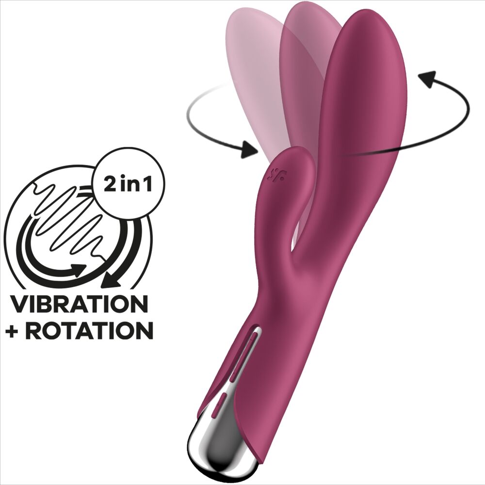 SATISFYER - SPINNING RABBIT 1 CLITORIS AND G-SPOT STIMULATION BLUE