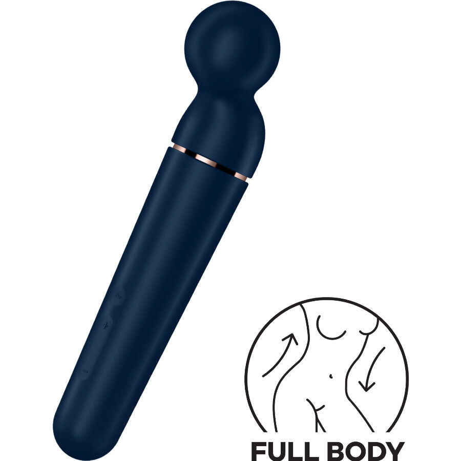 Planet Wand-er Blue - XXL Wand Massager - 60 Vibration Combos - Satisfyer