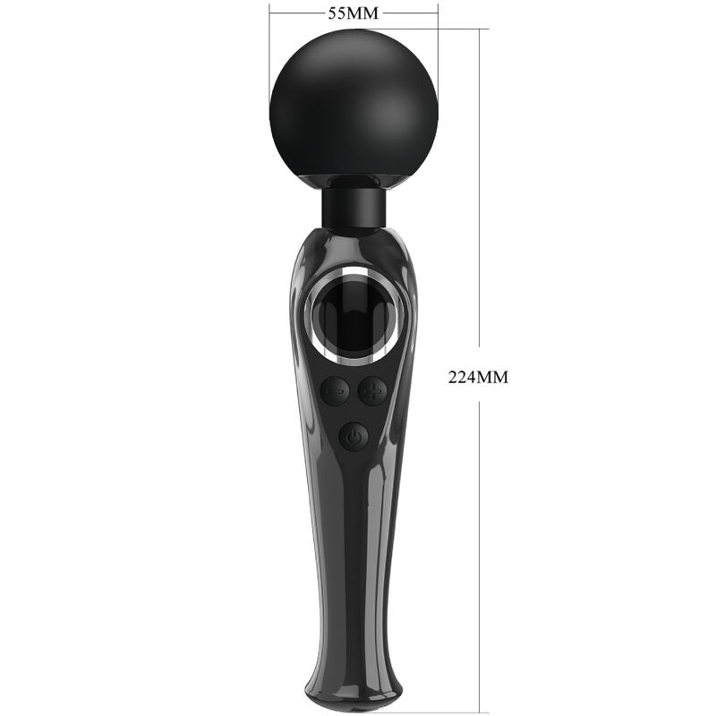 Skyler Wand Vibrator Black 10 Modes, 9 Speeds — Pretty Love