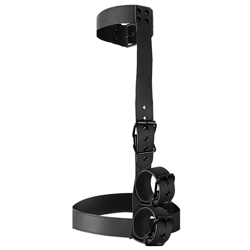 Adjustable collar + wrist restraint set | 39–48 cm neck | FETISH SUBMISSIVE