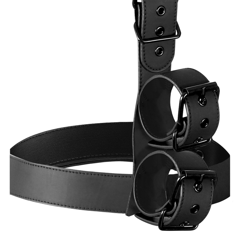 Adjustable collar + wrist restraint set | 39–48 cm neck | FETISH SUBMISSIVE