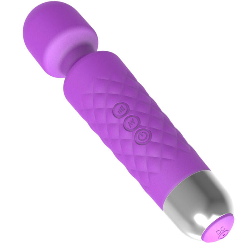 Mini Massager and Vibrator Violet 20 cm — 8 Speeds, 18 Patterns — Armony