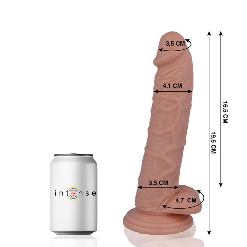 Realistic Dildo 19.5 cm x 4.1 cm (Ø4.1 cm) with Suction Cup - MR INTENSE